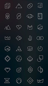 Minimal design logo collection vectors