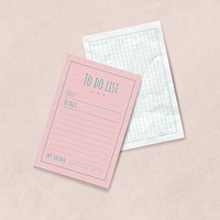Pink to do list paper vector