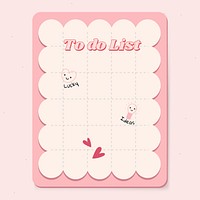 Pink notepad planner vector