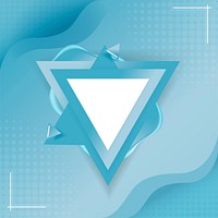 Blue abstract triangle shape vector