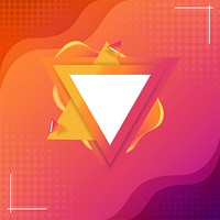 Orange abstract triangle shape vector