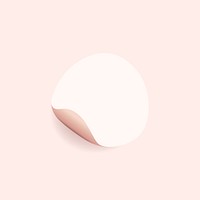 Blank pastel minimal badge vector