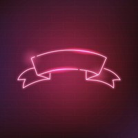 Neon banner on a red background vector