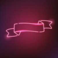 Neon banner on a red background vector