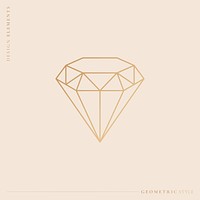 Linear geometric diamond design vector