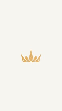 Golden shimmering crown design vector