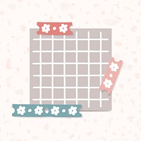 Sticky note with grid lines vector