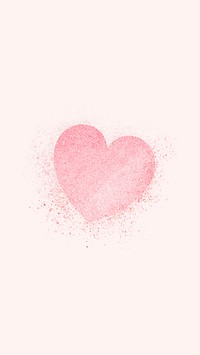 Shimmering valentines pink heart vector