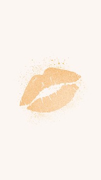 Shimmering sensual golden kiss vector