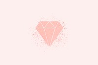 Shimmering pink geometric diamond vector