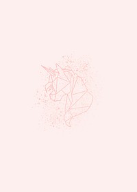 Shimmering magical pink unicorn vector