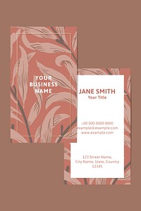 William Morris Pattern business card template vector