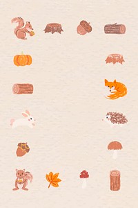 Autumn themed poster template vector