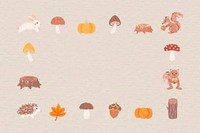 Autumn forest themed background vector