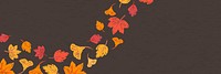 Autumn foliage brown banner template vector