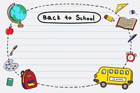 Blank back to school frame vector