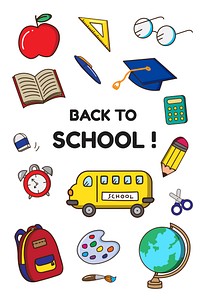 Back to school stationery vector
