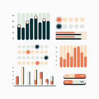 Infographic design chart vector collection<br /><br />