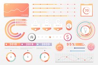 Colorful infographic element design vector