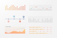 Infographic chart collection design vector