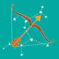Sagittarius astrological sign design vector