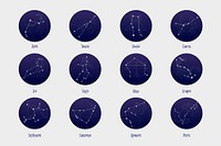 Astrological star signs vector set