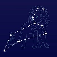Leo astrological sign design vector