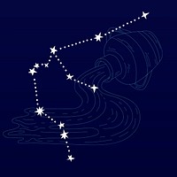 Aquarius astrological sign design vector