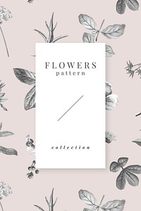 Blooming flowers pattern  vector collection