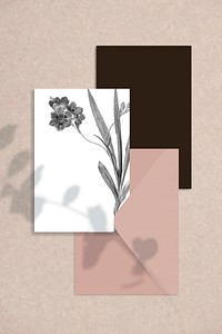 Blank floral card design vector