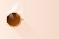 Coffee cup on beige background template vector