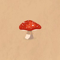 Red mushroom autumn design element vector