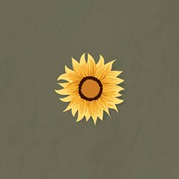 Sunflower autumn design element vector