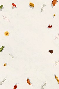 Autumn botanical background template vector