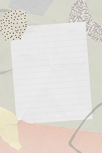 Blank gray note template vector