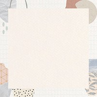 Terrazzo frame on beige background vector