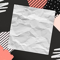 Blank paper on a collage background vector