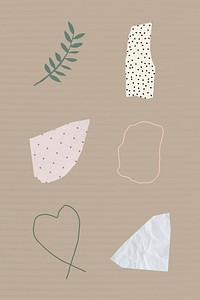 Leaf and abstract badge set vector