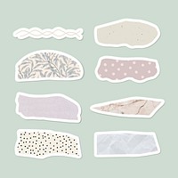 Pastel pattern and texture banner set vector