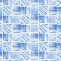 Indigo blue watercolor geometric seamless patterned background vector