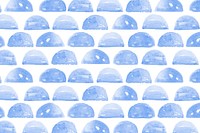 Indigo blue watercolor semicircle seamless patterned background vector