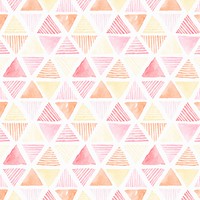 Pink watercolor triangle patterned seamless background vector