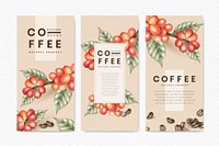 International coffee day design vector set