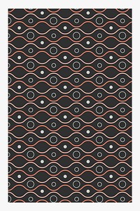 Seamless wavy geometric pattern vector