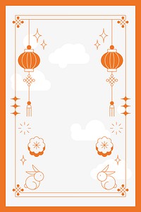 Chinese Mid Autumn festival frame vector