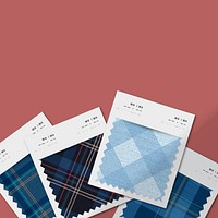 Plaid pattern fabric sample swatch design element vector set