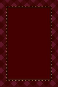 Red tartan patterned frame vector template