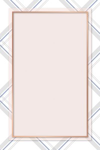 White and gray tartan patterned frame vector template