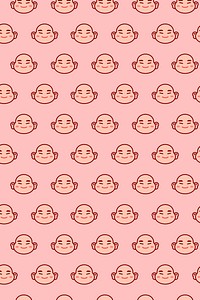 Chinese laughing Buddha wallpaper vector
