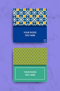 Indian pattern note templates vector set